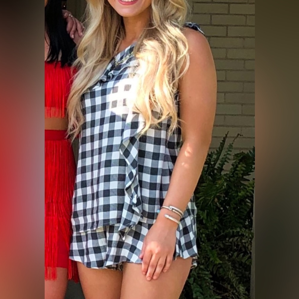 Sabo Skirt Plaid Romper